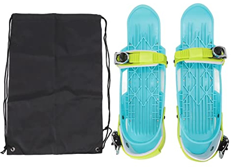 Generico Mini Pattini da Sci, di Cinghie Regolabili, Design Leggero E Portatile, Sport Invernali Versatili, Fibbia in Metallo di Nylon Resistente