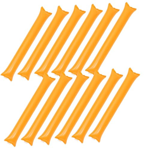 Kichvoe 50 Palos Inflables de Animación Naranja para Animar Partidos Deportivos, Generación de Ruido y Fiesta, Accesorios Portátiles para Eventos y Actividades al Aire Libre, Pack 50