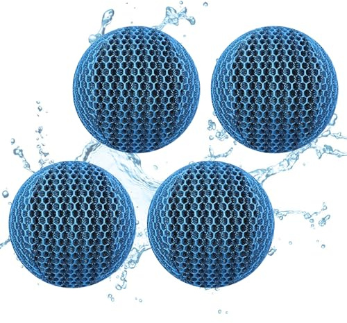 4 Piezas Absorbente de Espuma para Bañeras de Hidromasaje, 7cm Absorbentes de Escoria para Piscina, Absorbente de Aceite Piscina, Hot Tub Filter, Reutilizable, para Absorber Escoria, Grasa en El Agua