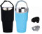 HomDSim 2 Pack Tumbler Carrier Holder, Neoprene Tumbler Sleeve with Carrying Handle, Water Bottle Carrier Pouch Fit for YETI Rambler Ozark Trail Rtic and More