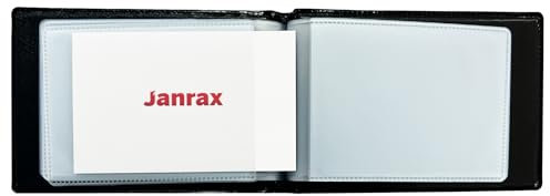 Janrax Visitenkartenhalter mit 20 Fächern, Schwarz