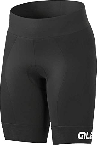 ALE' Pantalones Cortos de Ciclismo Unisex para niños, Negro/Blanco, 12 años