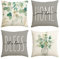 Artoid Mode Eukalyptus Dekorativ Sommer Kissenbezüge 4er Set, 45 x 45cm Zierkissenbezug Frühling Urlaub Kissenbezug Dekoration für Sofa Couch Schlafzimmer Wohnzimmer