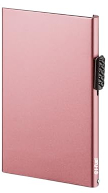 i-Fuel Porte-Cartes Pop Up Wallet Blocage RFID Étui pour Cartes bancaires en métal Mince pouvant contenir 5 Cartes - Rose