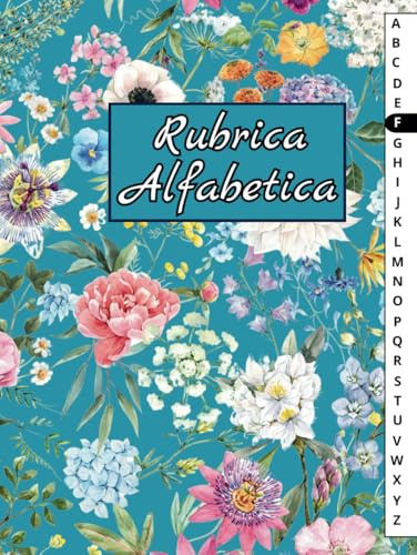 Rubrica Alfabetica Rigida A4: Quaderno grande a righe Rubrica Telefonica Azzurra