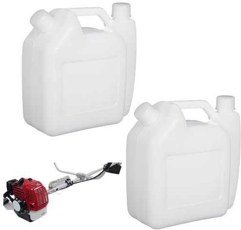 2PC Fuels Mixing Container, 1.5L Double Mouth Mixing Bottle, Portable Fuels Petrol Oil Mix Pot, 2-strokes Mixing Bottles for Fuels Mix, Oil Mix Bottle for Chain Saw Brush Cutter Trimmer