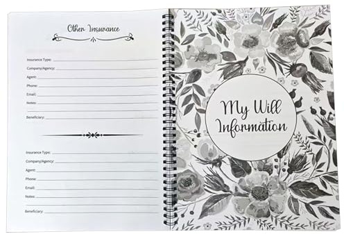 Libro organizador de deseos finales, organizador de planificador de muerte, cuaderno de trabajo guiado para preparación de testamentos, últimos deseos, información importante, asuntos de negocios