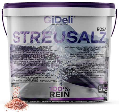 GiDeli Streusalz grob 5 kg im Eimer – Auftausalz gegen Eis und Schnee