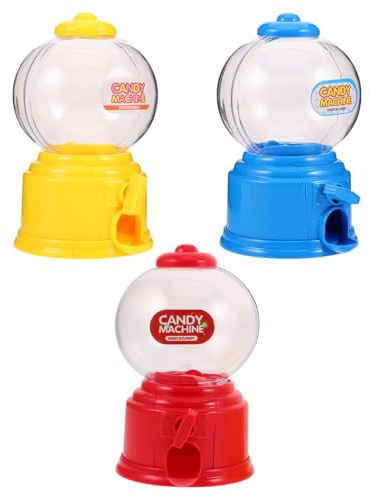 SOESFOUFU Máquinas de Dulces Mini de plástico, dispensador de chicles de 3 Piezas, portátil y fácil de almacenar, para Bodas y Fiestas