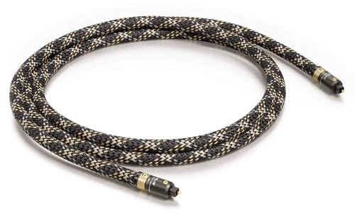 VIABLUE H-Flex Toslink * Optisches High-End Audio Digitalkabel * S/PDIF * T6s Toslinkstecker, echtvergoldet * 1 Stück * 100 cm * 1.0 m