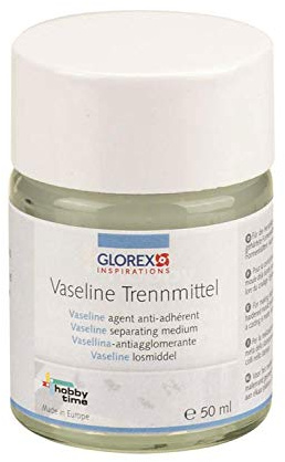 Glorex 6 2132 50 - Agente distaccante di vaselina, vaselina distaccante, in Barattolo da 50 ml, Protegge la Pelle Durante la Realizzazione di gessi Come Il pancione.