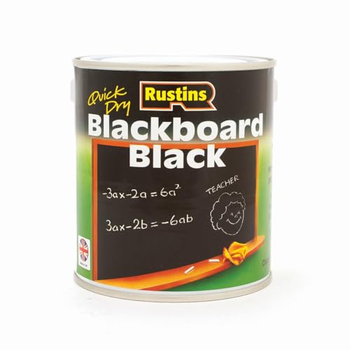 Rustins Blackboard Black Paint 2.5L - Premium Chalkboard Coating for Creative Spaces