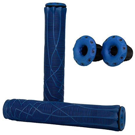 Ethic DTC Stunt-Scooter BMX Dirt Griffe flangeless Soft Lang + Fantic26 Sticker (Blau)