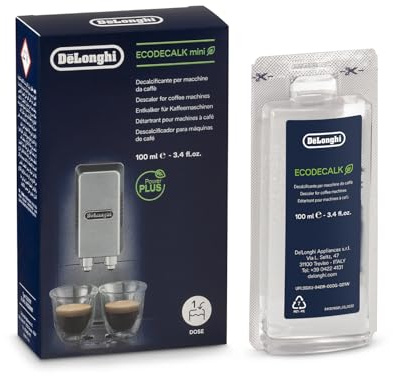 De'Longhi EcoDecalk Mini Descaler DLSC101, 1 Decalcification Dose, Coffee Machine Descaler, Coffee Machine Maintenance Accessory, Plant-Based Ingredients, 100ml
