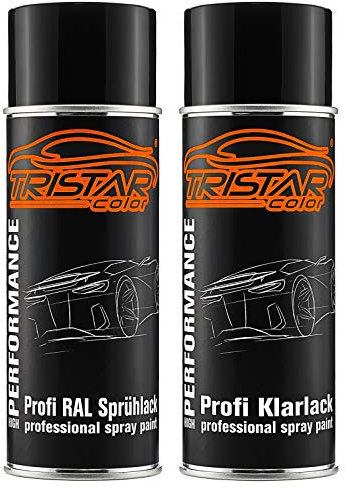 TRISTARcolor RAL 1001 Beige and high-gloss clear coat spray can (each. 400ml)