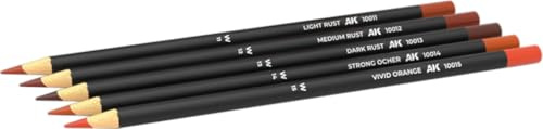 AK Interactice 10041 - Set di matite resistenti agli agenti atmosferici, effetto ruggine e striature