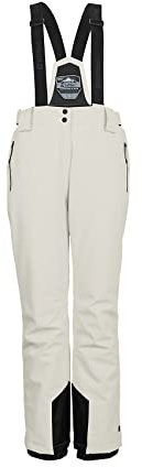 Killtec Pantaloni Funzionali da Sci da Donna con Spalline Rimovibili, Protezione Bordi e paraneve – KSW 249 Wmn Ski PNTS, Bianco, 40, 37559-000