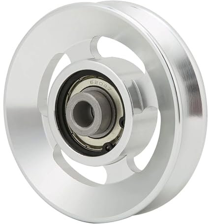 Ezweiji Rotelle per corde, in lega di alluminio, per fitness, attrezzi da fitness, ricambio per attrezzi sportivi, sistemi a rulli (argento 88-90 mm)