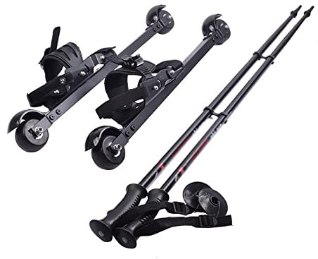 Roller Dryland skidåkning längdskidor träningsbräda för balans enkla på/av rullskor friestyle land skidåkning kit för utomhussport