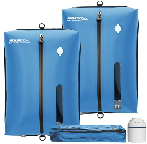 EULANT Sacchetti Sottovuoto Vestiti Viaggio Riutilizzabili, Sacchi Sottovuoto da Viaggio per Valigia/Zaino, Impermeabile Organizer Valigia Compressione, Con Cerniera Ermetica IPX8