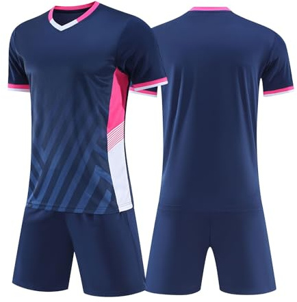 Mjjsk Pojkar Kläder Set Barn Atletisk T-shirts och Shorts Outfit Ungdom Fotboll Kit Tonåringar Sport Skola Pe Träningströjor Set