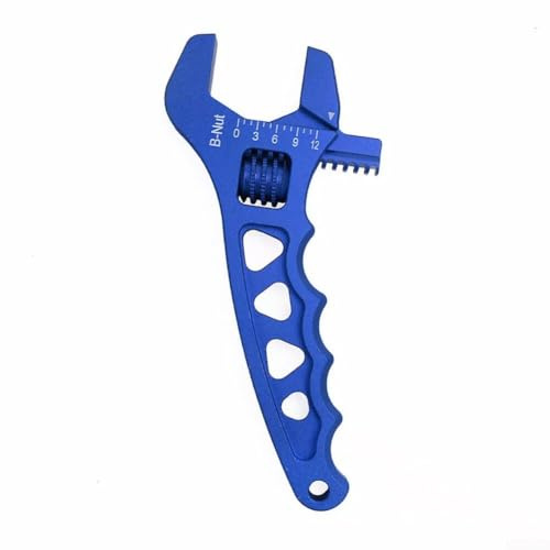 Chiave inglese regolabile in alluminio, 175 mm, 3 AN a 16 AN, chiave multiuso con impugnatura a quattro lati per una manipolazione ergonomica e una conservazione compatta degli attrezzi (blu)