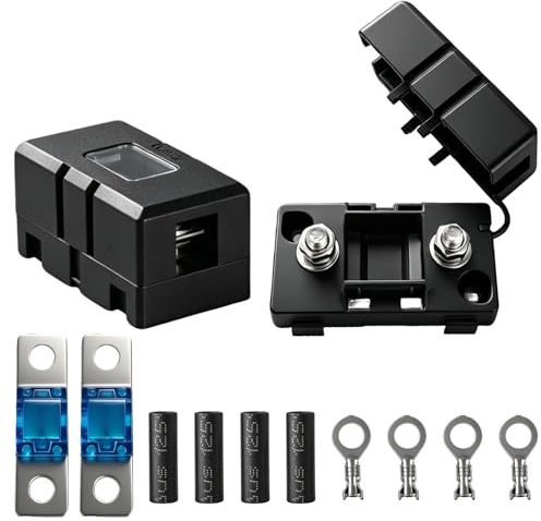 2 ANS Portafusibles y Fusibles 60A Automóvil, Midi Porta Fusibles Coche 12V