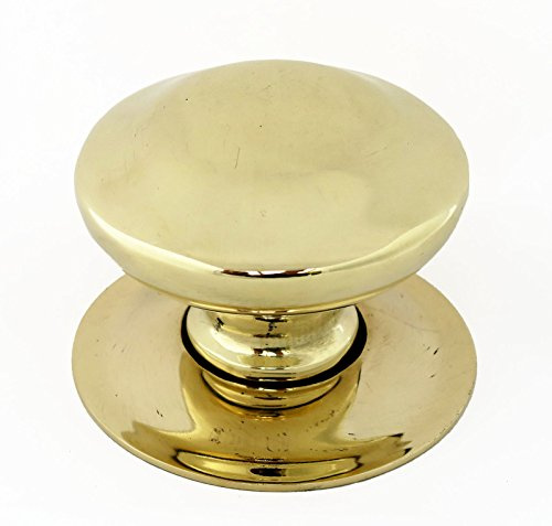 Castelion® Plain Brass Victorian Centre Pull Door Knob, Approx 80mm x 60mm, baseplate 85mm