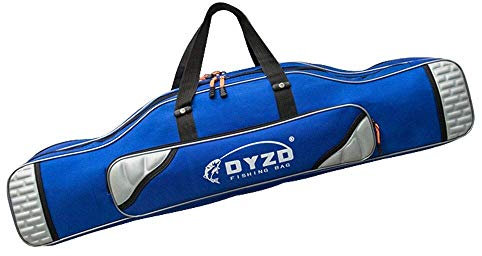 TentHome Allround Rutentaschen Rutenfutteral Angelrute Zubehör Angelrucksack Anglertasche Angelkoffer (3 Kammer, 100cm, Blau)