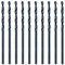 Box Of 10 x 1.6mm HSS Jobber Drill Bits - Black Roll Forged HSS-R for Carbon + Alloy Steel, Plastics & Wood. DIN338 (1.6mm x 43mm (1/16))