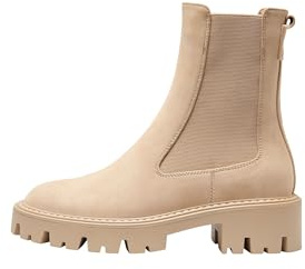 ONLY ONLBetty Nubuck - Scarpe da donna Chelsea effetto camoscio, marrone chiaro, 37 EU
