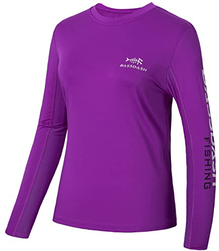 Bassdash T-Shirt à Manches Longues pour Femme avec Protection Solaire UPF 50+ et séchage Rapide pour la pêche la randonnée Le Kayak