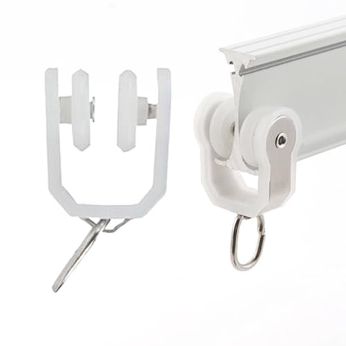 Jos & Haz Gardinspår tillbehör – 20-pack – gardinspår rullkrokar