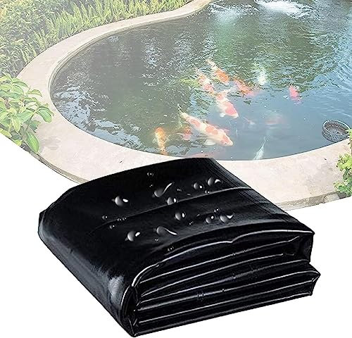 TONG TONG Teichfolie Wasserdicht Folie 2x8m 3x3m 4x7m 5x10m 6x8m 8x10m 9x16m 10x11m, 0.13mm HDPE Teichfolie für kleine Teiche oder als Schutz für gartebnpools (8x10m)