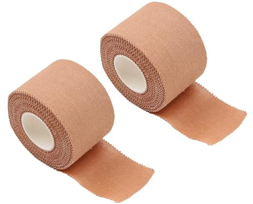 Alnicov Nastro 2 Rotoli di ossido di Zinco per Sport Nastro Sportivo Facile da strappare per Calcio per Caviglia Sportiva di Primo Soccorso