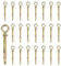 WENLISELL 24 PCS Masonry Expansion Eye Bolts M6x80, Expansion Anchor Bolts with Closed Hooks, Heavy Duty Eye Shield Bolt for Secure Fixing in Masonry, Concrete