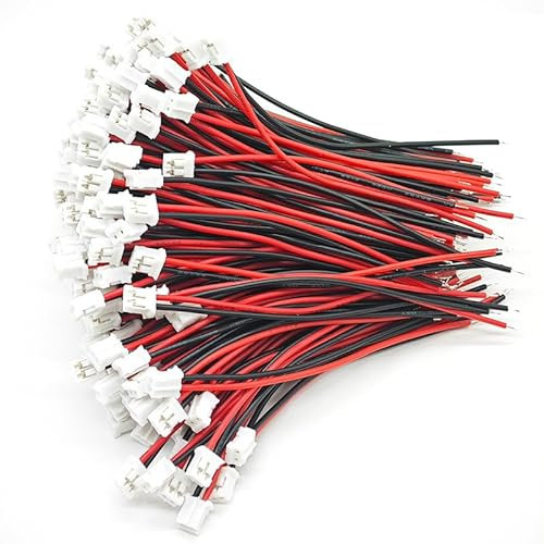 LilaLemon 40 Pairs JST 2 Pin Male Connector Plug Mini Micro with 12cm Wire Cable 1.25mm