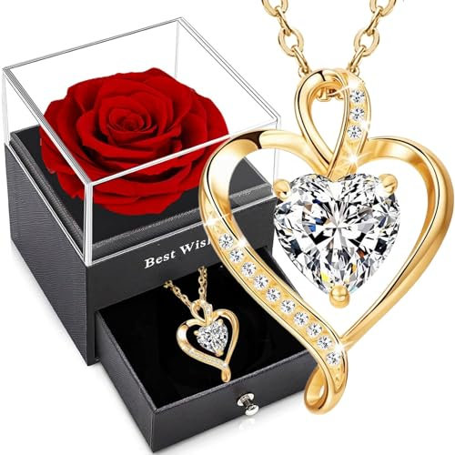 Eternal Rose Red,Forever Rose Box,Preserved Flower Gifts Her,Real Infinity Flower for Mother's Day Valentine's Day Christmas Thanksgiving Wife Fiancee Woman Mum Grandma Anniversary Birthday Gift