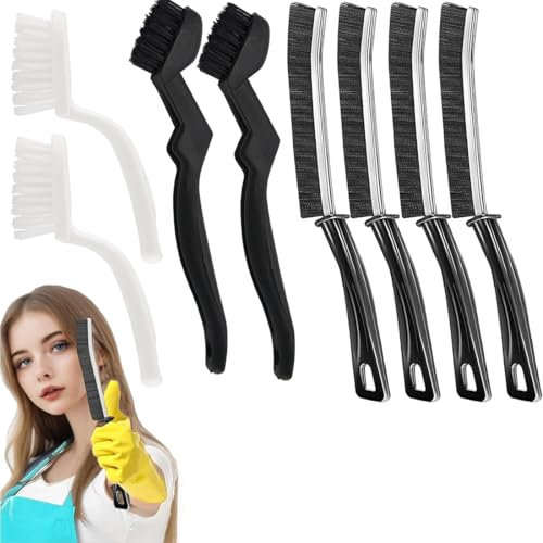CATOR 8 Piezas Cepillo de Limpieza de Grietas, Cepillo de Limpieza de Hendiduras de Cerdas Duras, Cepillo Limpieza Hogar, Cepillo de Limpieza Multifuncional para Juntas para Ventanas Baño Cocina