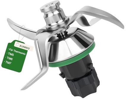 XUNNIU Gruppo Coltelli di Ricambio per Vorwerk Thermomix Bimby TM6 TM7 TM5 - Gruppo Lame Bimby TM6 TM5 in Acciaio Inox SUS420 - Lama per Ricambi Bimby TM6 TM5 - Accessori per Thermomix TM5/TM6/TM7