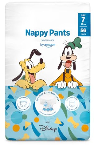 by Amazon Disney Windelhöschen, Größe 7 (17+ kg), 56 Stück