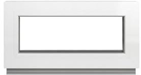 Framex Finestra per cantina – Vetro fisso (Fib) Bianco 120 x 80 cm 2 scomparti 32 mm (4/24/4) Finestra da giardino/finestra in plastica larghezza x altezza 1200 x 800 mm