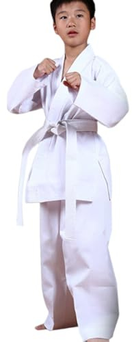 GMBYLBY Kids Karate Training Suit Light Weight Gi Set Trousers Jackets Breathable Uniform Taekwondo Suit Martial Art Training Wear