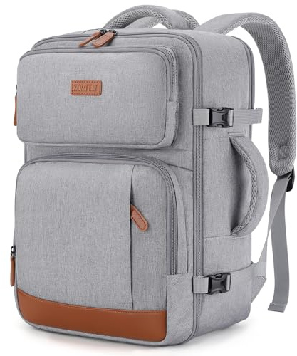 ZOMFELT Ryanair Cabin Bags 40x30x20, 24L Travel Backpack Underseat | 40x30x20 Cabin Bag Carry on Bag Hand Luggage Backpack fit 15.6 inch Laptop, Airport Flight Bag Ruckask for Wizz Air, Grey