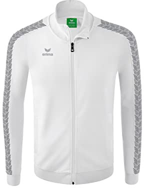 Erima Herren Essential Team Tracktop Jacke (2032211), weiß/monument grey, L