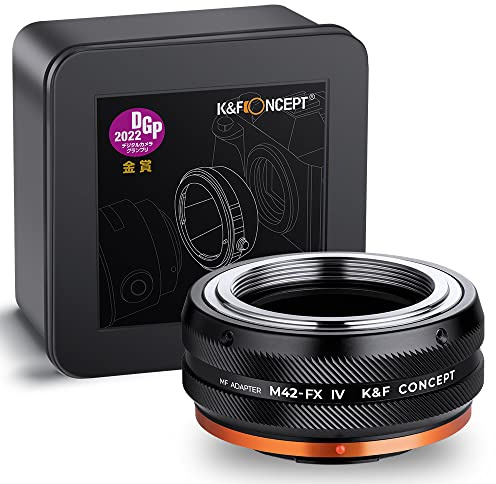 K&F CONCEPT Adaptador de Objetivo M42-FX,Anillo Adaptador de Montura Lente Compatible con Objetivos M42 Mount a Cuerpo de Cámara Cámara Fujifilm Fuji X-Serie