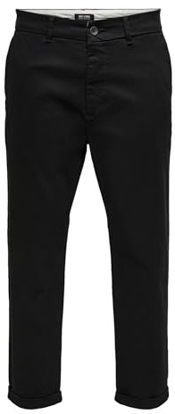 ONLY & SONS Herren Onskent Cropped Chino 0022 Pant Noos Hose, Schwarz, 32W / 34L EU