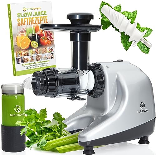 MULTI-PRESS KERAMIK Entsafter Slow Juicer mit Keramik Pressschnecke BPA-frei - Sellerie, Selleriesaft, Weizengras, Kräuter Grüne Detox Säfte Green Press Keramik