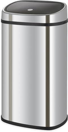Cubo de Basura y Reciclaje CATTERHOUSE Futuro 48L 39,5x28x57 cm de Acero Inoxidable con Sistema iTouch y Apertura Automática