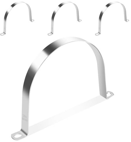 YFLeomry Lot de 4 colliers de serrage Ø 150 mm en acier inoxydable pour fixation, support universel en métal, collier de fixation pour tuyaux d'eau, câbles, conduites
